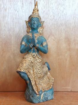 Bronze-Figur, Betender Teppanom  - Thailand - 20. Jahrhundert