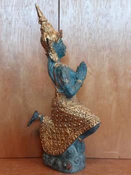 Bronze-Figur, Betender Teppanom  - Thailand - 20. Jahrhundert