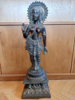 Bronze-Figur, Lakshmi  - Indien - 1. Hälfte 20. Jahrhundert