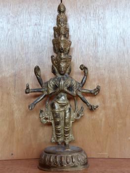 Bronze-Figur, Avalokiteshvara  - Tibet - 1. Hälfte 20. Jahrhundert