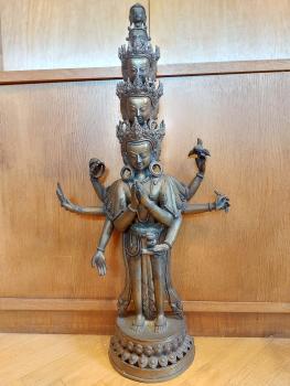 Bronze-Figur, Avalokiteshvara  - Nepal - Anfang 20. Jahrhundert