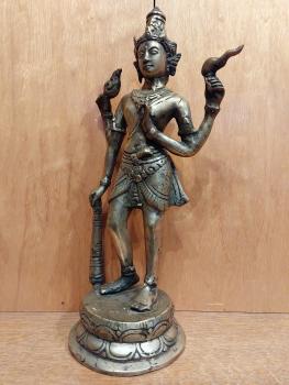 Bronze-Figur, Lord Shiva  - Indien - Mitte 20. Jahrhundert