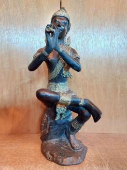 Flötenspieler Phra Aphai Mani, Bronze  - Thailand - 2. Hälfte 20. Jahrhundert