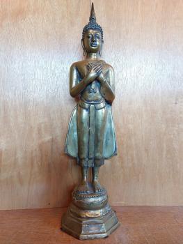 Bronze-Figur, Freitags-Buddha  - Thailand - Mitte 20. Jahrhundert