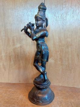 Bronze-Figur, Lord Krishna  - Indien - Mitte 20. Jahrhundert