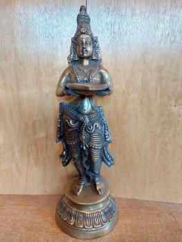 Bronze-Figur, Lakshmi  - Indien - Mitte 20. Jahrhundert