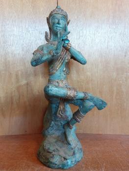 Phra Aphai Mani - Flötenspieler, Bronze - Thailand - Mitte 20. Jahrhundert