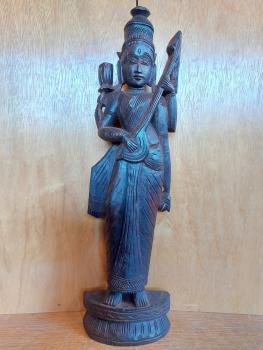 Holz-Figur, Sarasvati  - Bali -  Mitte 20. Jahrhundert