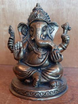 Messing-Figur, Kl. Ganesha  - Indien - Mitte 20. Jahrhundert