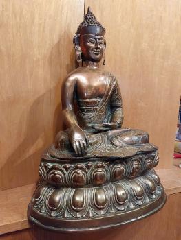 Bronze-Figur, Buddha Sakyamuni  - Nepal - 2. Hälfte 20. Jahrhundert