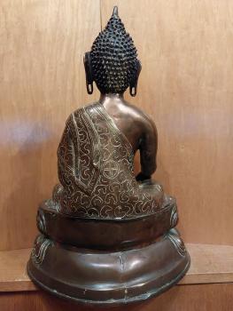 Bronze-Figur, Buddha Sakyamuni  - Nepal - 2. Hälfte 20. Jahrhundert