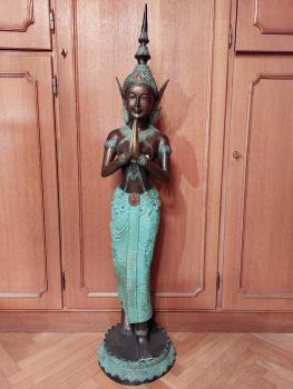 Tempel-Statue, (118cm) Bronze  - Thailand - 20./21. Jahrhundert