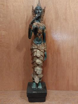 Bronze-Figur, Tempeltänzerin  - Thailand - Mitte 20. Jahrhundert