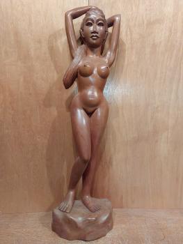Holz-Figur, Akt  - Bali - Mitte 20. Jahrhundert