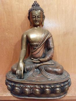 Buddha-Figur, Bronze  - Indien - 1. Hälfte 20. Jahrhundert