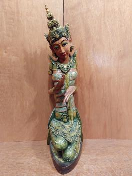 Holz-Figur, Göttin Dewi Sri  - Bali - 21. Jahrhundert