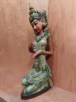 Holz-Figur, Göttin Dewi Sri  - Bali - 21. Jahrhundert