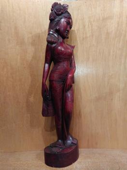Holz-Figur, Dame  - Bali - 20. Jahrhundert