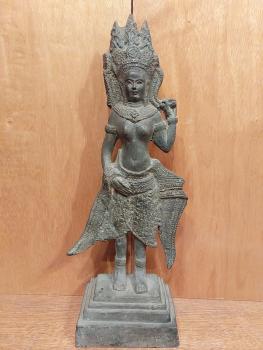 Bronze-Figur, Apsara  - Kambodscha - 1. Hälfte 20. Jahrhundert