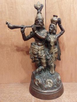 Bronze-Figur, Radhna-Krishna - Indien - 2. Hälfte 20. Jahrhundert