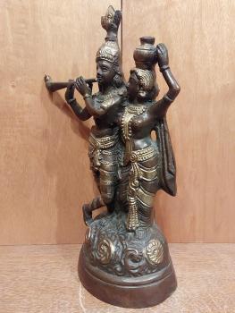 Bronze-Figur, Radhna-Krishna - Indien - 2. Hälfte 20. Jahrhundert