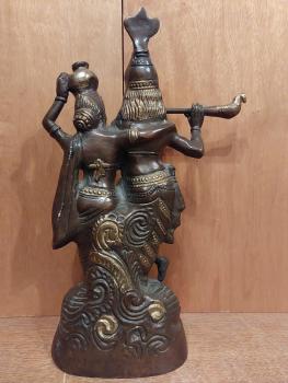 Bronze-Figur, Radhna-Krishna - Indien - 2. Hälfte 20. Jahrhundert