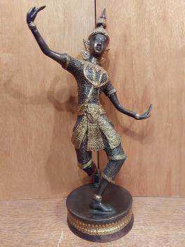 Bronze-Figur, Tempeltänzer  - Thailand - Mitte 20. Jahrhundert