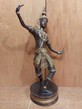 Bronze-Figur, Tempeltänzer  - Thailand - Mitte 20. Jahrhundert