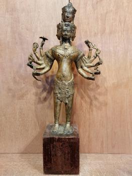 Bronze-Figur, Bayon Hevayra  - Kambodscha - 20. Jahrhundert
