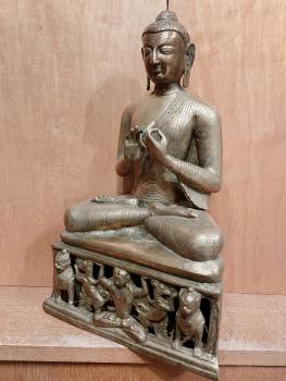 Bronze-Figur, Buddha  - Indien - 20. Jahrhundert