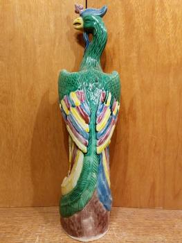 Porzellan-Figur, Phönixvogel, Fam. Rose  - China - Mitte 20. Jahrhundert