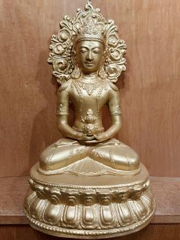 Buddha-Figur, Bronze  - Indien - 1. Hälfte 20. Jahrhundert