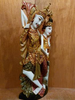 Holz-Figur, (58cm) Prinz Rama und Sita  - Bali - 20. Jahrhundert