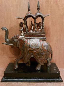 Messing-Figur, Elefant  - Indien - 20. Jahrhundert