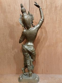 Bronze-Figur, Göttin Tara  - Indien - Mitte 20. Jahrhundert