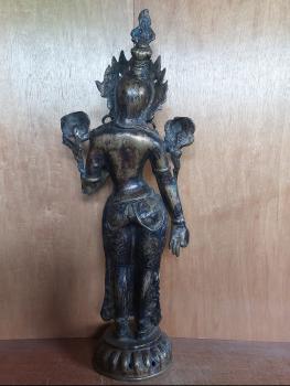 Bronze-Figur, (55,5cm) Göttin Tara  - Tibet - 2. Hälfte 20. Jahrhundert