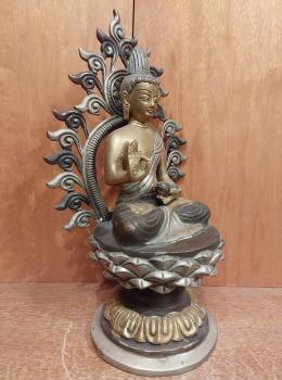 Bronze-Figur, Siddharta Gautama - Nepal - Mitte 20. Jahrhundert