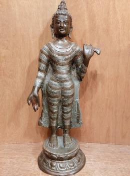 Bronze-Figur, Buddha Sultanganj  - Indien -  20. Jahrhundert