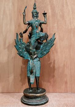 Bronze-Figur, Shiva auf Garuda - Thailand - 20. Jahrhundert