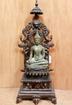 Bronze-Figur, Buddha Shakyamuni  - Thailand - 1. Hälfte 20. Jahrhundert