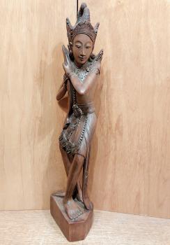 Holz-Figur, Tänzerin  - Bali - Mitte 20. Jahrhundert