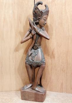 Holz-Figur, Tänzerin  - Bali - Mitte 20. Jahrhundert