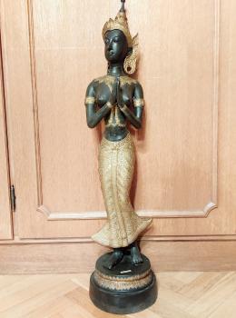 Bronze-Figur, Tempeltänzerin (73cm) - Thailand - Anfang 21. Jahrhundert