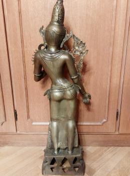 Bronze-Figur, Göttin Tara (84,5) - Indien - Mitte 20. Jahrhundert