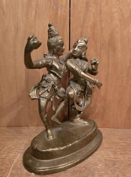 Bronze-Figur, Tanzendes Paar  - Indien - 2. Hälfte des 20. Jahrhunderts