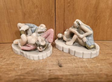 2 Erotik Figuren, Kamasutra - Japan - 20. Jahrhundert