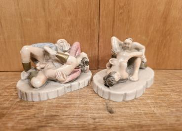 2 Erotik Figuren, Kamasutra - Japan - 20. Jahrhundert