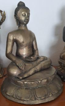 Buddha-Figur, Bronze - Myanmar - Ende des 20. Jahrhunderts