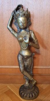 Bronze-Figur, Chittamani Tara - Indien -