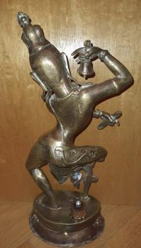 Tempeltänzerin, Messing-Figur - Indien - Mitte 20. Jahrhundert